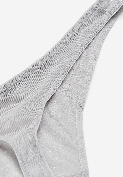 H&M - Glittery thong briefs - grey