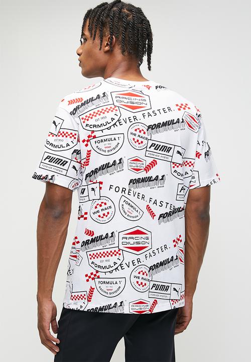 PUMA - F1 statement aop tee - puma white