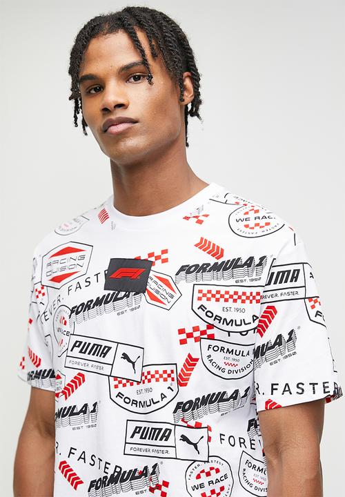 PUMA - F1 statement aop tee - puma white