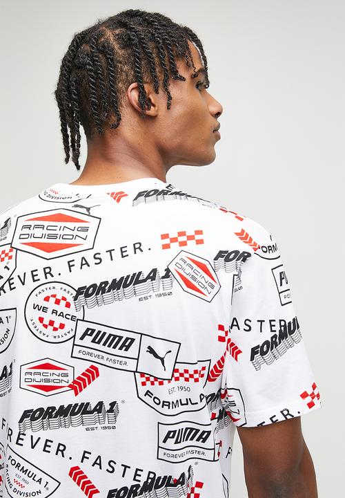 PUMA - F1 statement aop tee - puma white