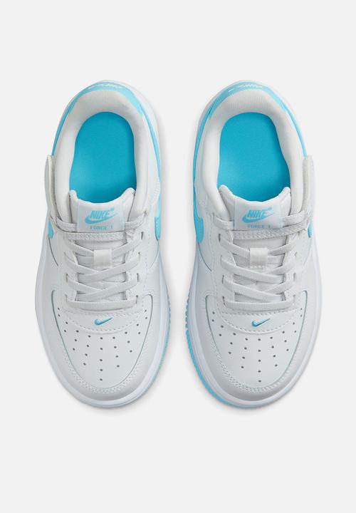Nike - Nike Force 1 Low Easyon Psv - White/Aquarius Blue-White