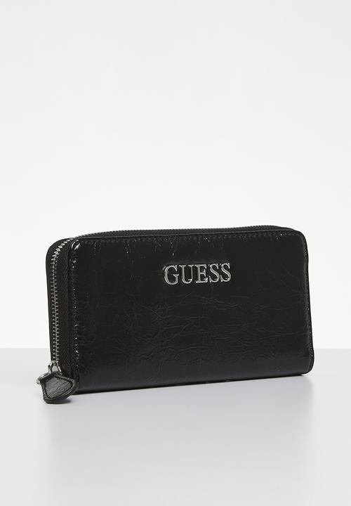 GUESS - Traymore medium zip around purse -black