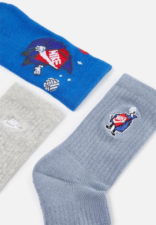 Nike - Nhb3pk crew boys boxy sock - photo blue