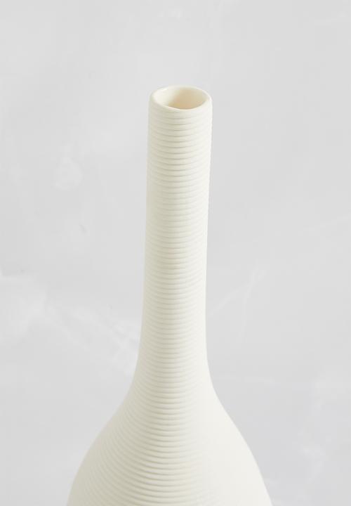 Sixth Floor - Narrow Neck Ceramic Vase White