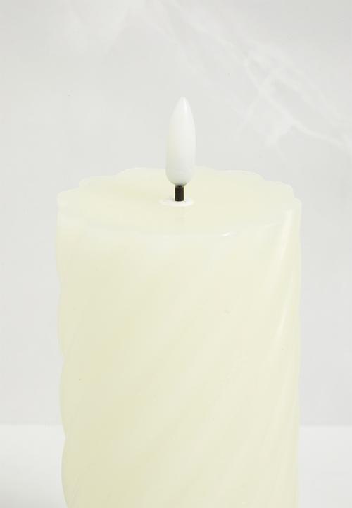 H&S - White LED Candle - Twist White