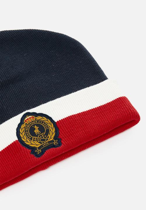 POLO - Crest beanie - navy/red