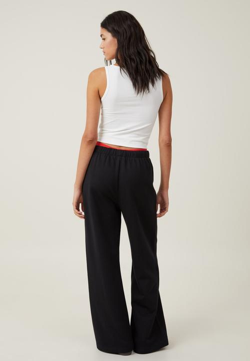 Cotton On - Classic Fleece Wide Leg Sweatpant - Black