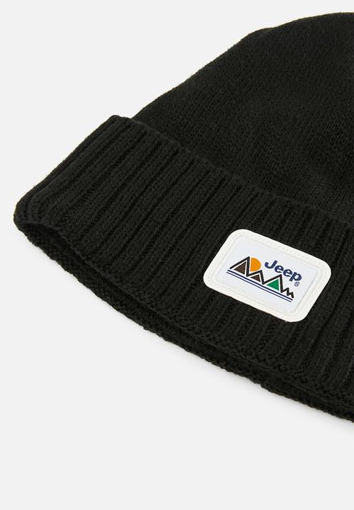 JEEP - Chunky Knit Beanie - Black