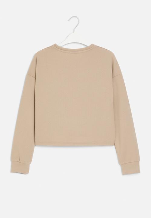 HAILYS - Long sleeve p tp lene top - taupe