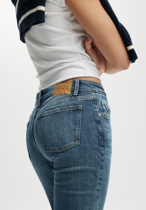 Cotton On - Stretch Bootcut Flare Jean-Bottle Blue