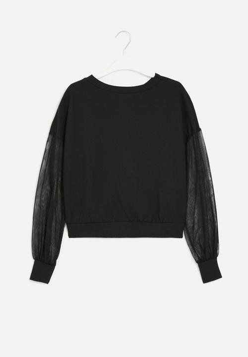 HAILYS - Long sleeve c sw lanny t sweatshirt - black