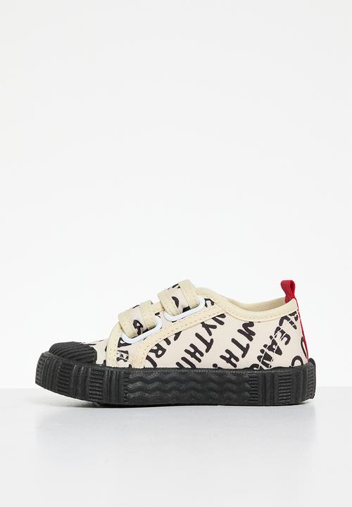Pop Candy - Twin velcro strap sneakers - beige