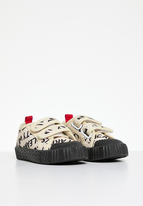 Pop Candy - Twin velcro strap sneakers - beige