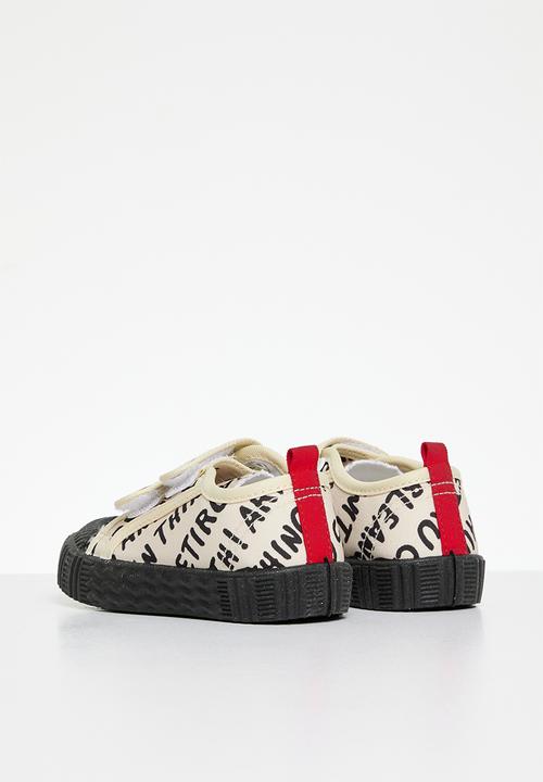 Pop Candy - Twin velcro strap sneakers - beige