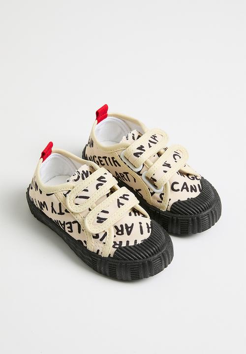 Pop Candy - Twin velcro strap sneakers - beige