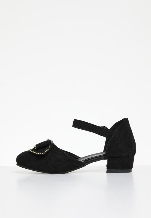 Pop Candy - Bowknot kitten heel - black