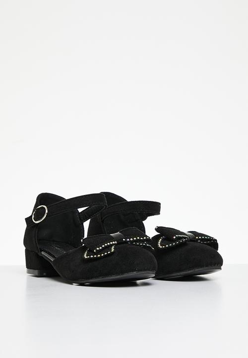 Pop Candy - Bowknot kitten heel - black