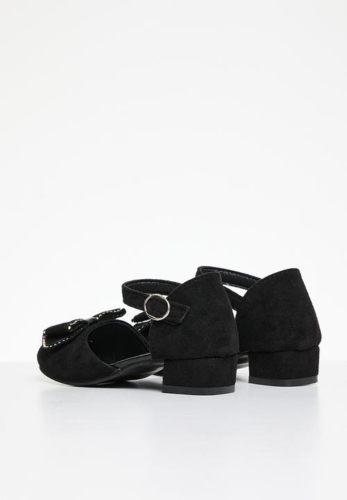 Pop Candy - Bowknot kitten heel - black