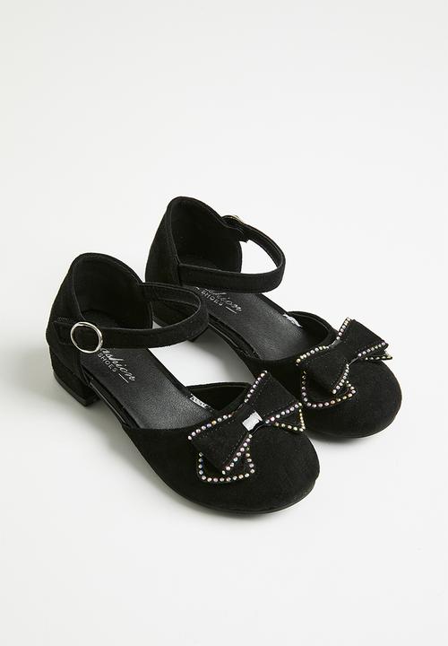Pop Candy - Bowknot kitten heel - black