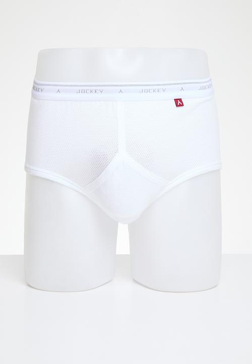 Jockey - 2 PK EYELET Y-FRONT® - Classic White - White, White