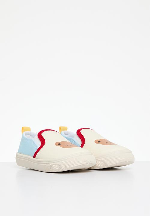 Pop Candy - Slip on sneakers - blue & off white