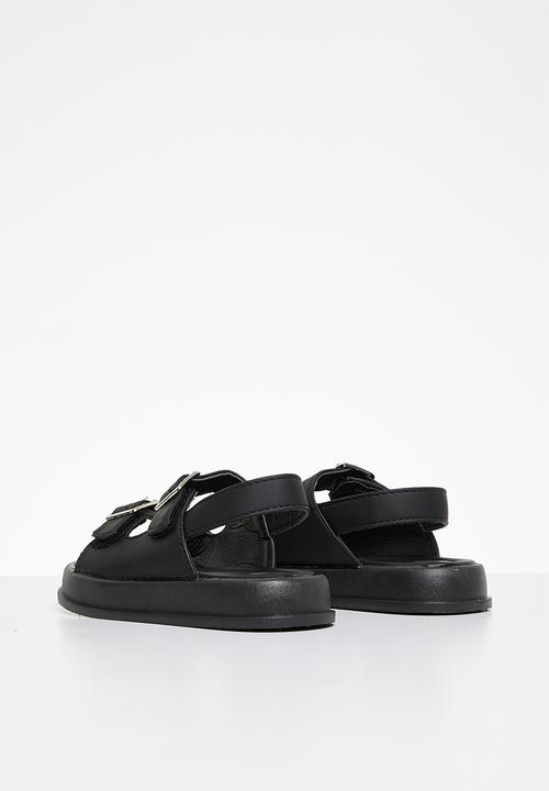 Pop Candy - Twin buckle sandals - black