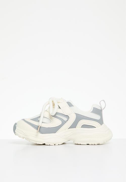 Pop Candy - Lace up colour block sneakers - grey