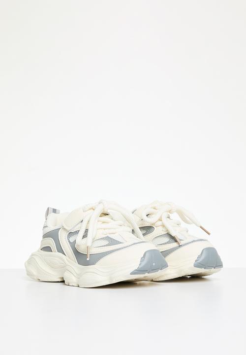 Pop Candy - Lace up colour block sneakers - grey