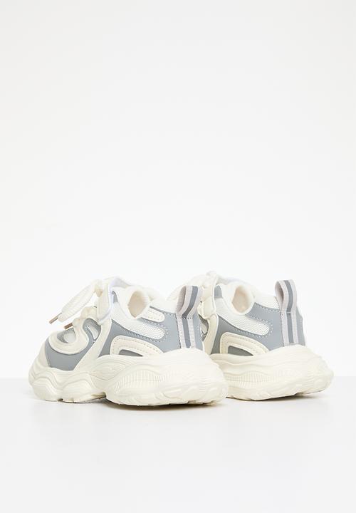 Pop Candy - Lace up colour block sneakers - grey