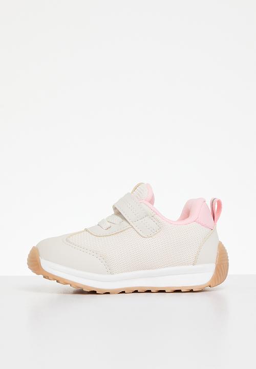 Pop Candy -  Adjustable strap sneakers - pink & off white