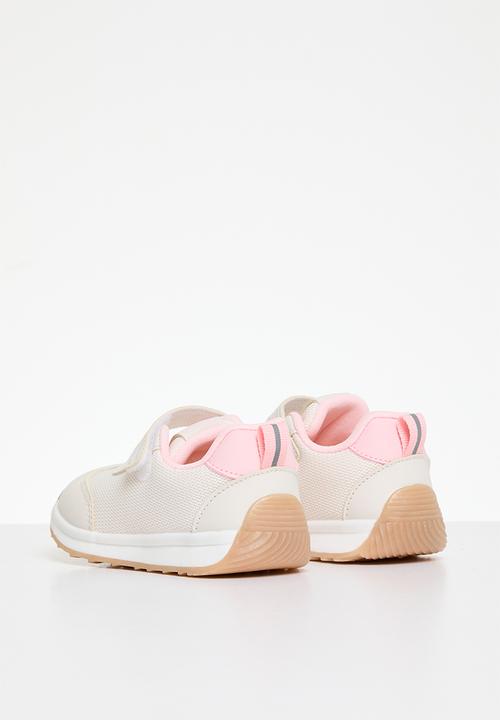 Pop Candy -  Adjustable strap sneakers - pink & off white