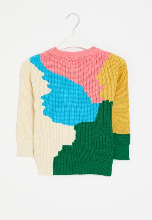 Pop Candy - Colour block knitted jersey - multi