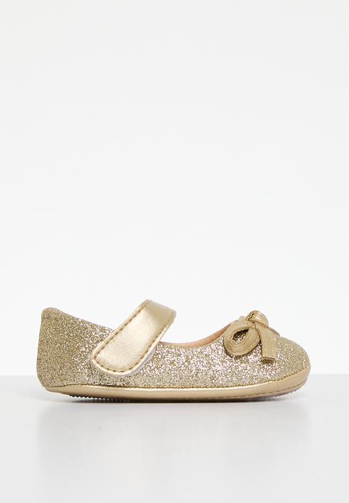 Pop Candy - Bowknot flat pumps - gold