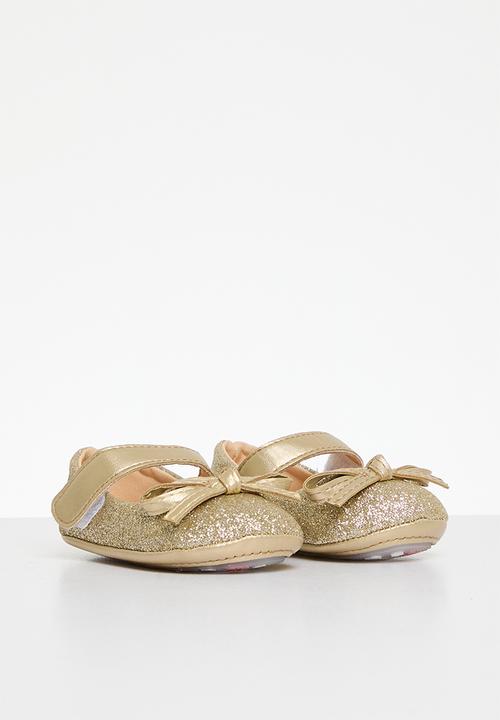 Pop Candy - Bowknot flat pumps - gold