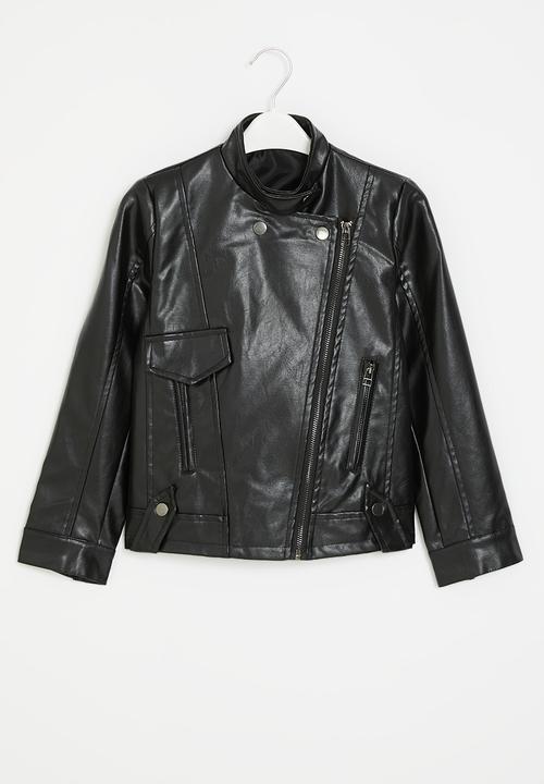 Pop Candy - Faux leather jacket - black
