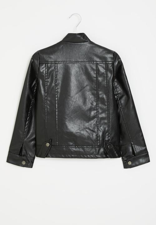 Pop Candy - Faux leather jacket - black