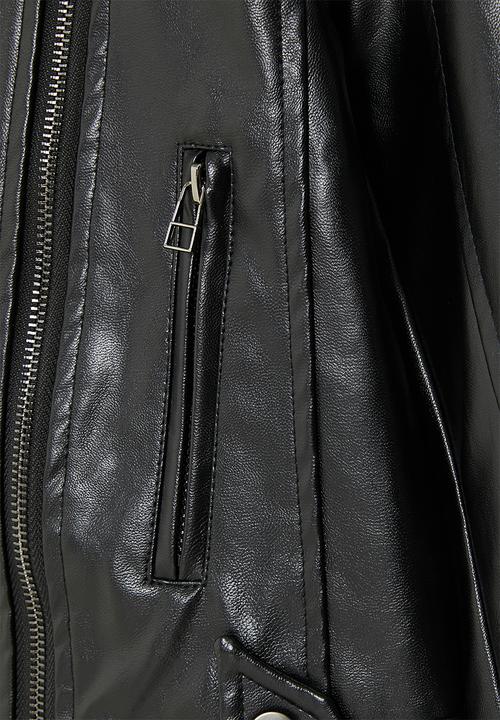 Pop Candy - Faux leather jacket - black