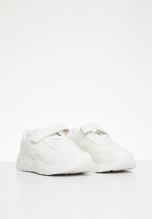 Pop Candy - Lace/velcro strap sneakers - white