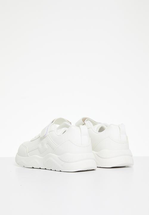 Pop Candy - Lace/velcro strap sneakers - white