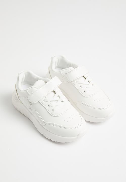 Pop Candy - Lace/velcro strap sneakers - white