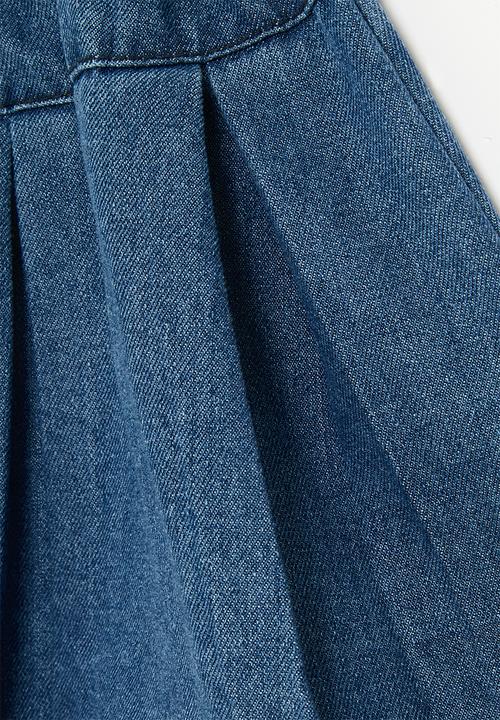 Pop Candy - Pleated denim skirt - blue