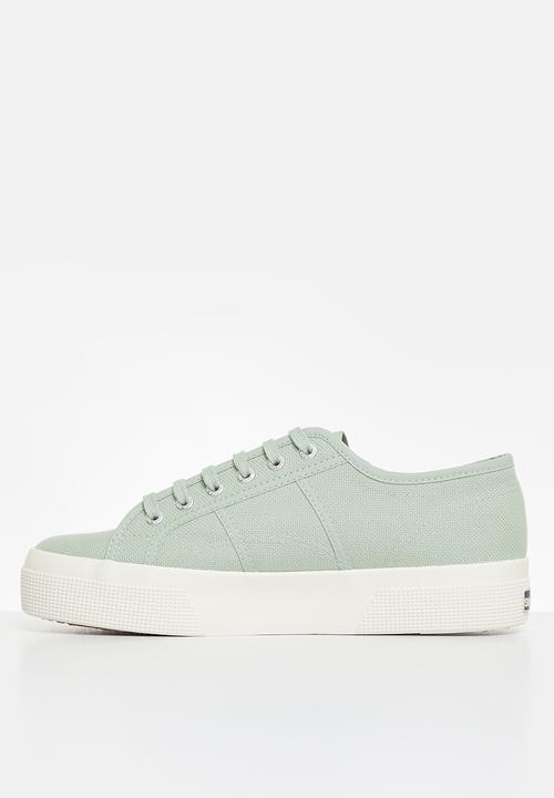 SUPERGA - 2740 platform new classic canvas mid - aqm grey flint f avorio