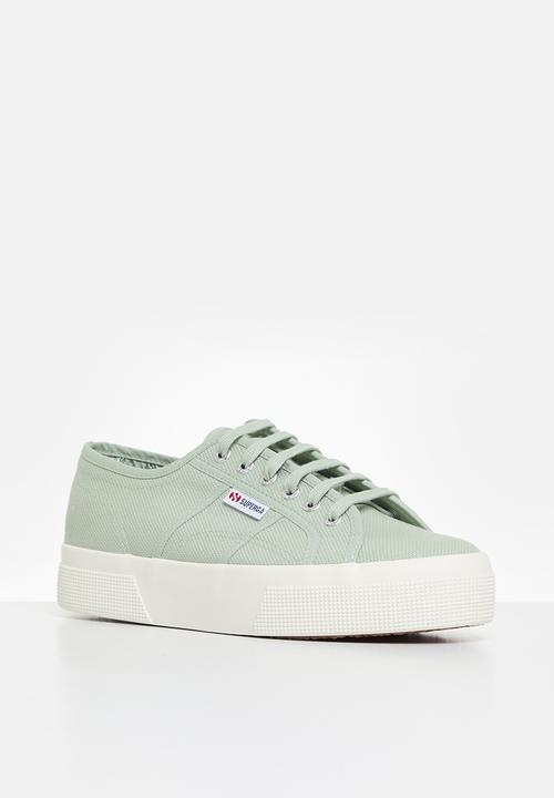 SUPERGA - 2740 platform new classic canvas mid - aqm grey flint f avorio