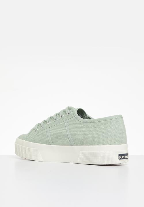 SUPERGA - 2740 platform new classic canvas mid - aqm grey flint f avorio