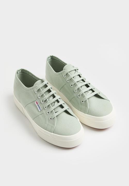 SUPERGA - 2740 platform new classic canvas mid - aqm grey flint f avorio
