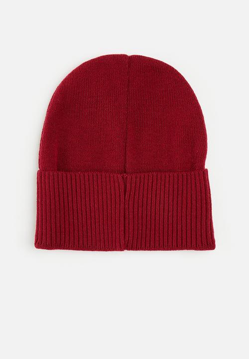 Lark & Crosse - Dylan rib knit beanie - red