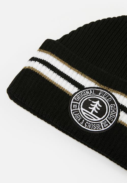 Lark & Crosse - Cooper rib knit beanie - black