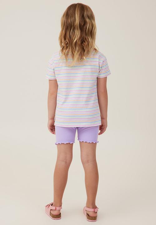 Cotton On - Hailey bike short - lilac drop rib