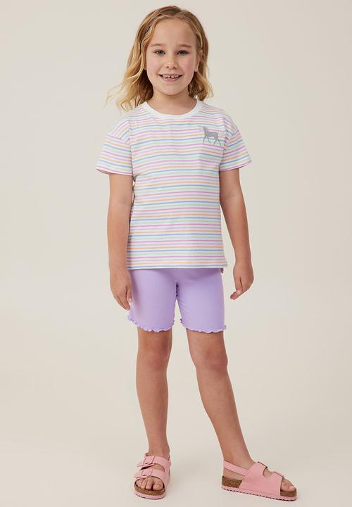Cotton On - Hailey bike short - lilac drop rib