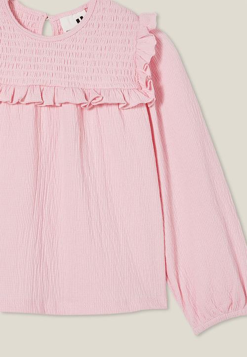 Cotton On - Claire long sleeve top - blush pink
